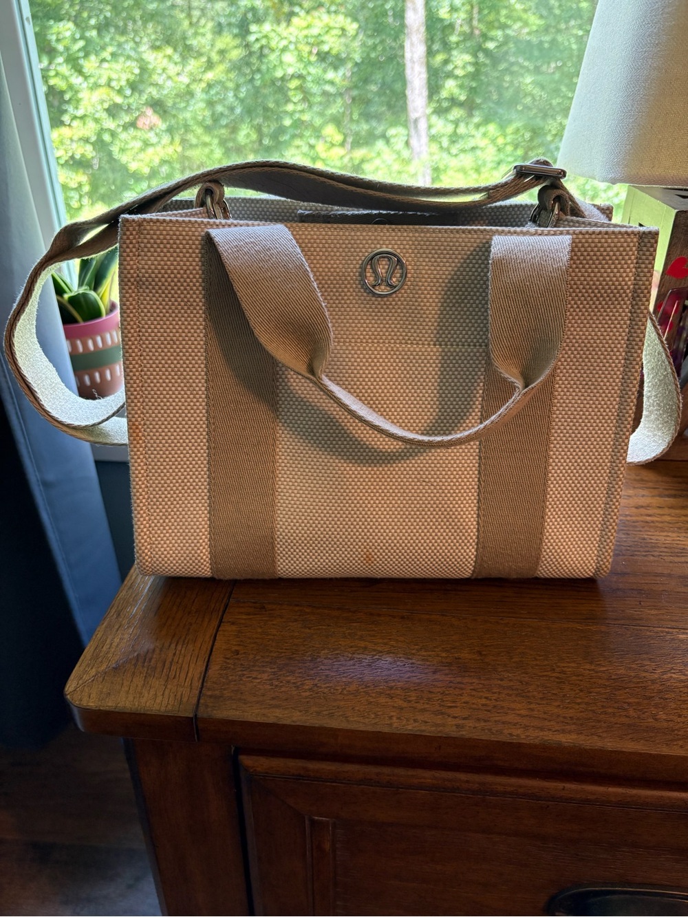 lululemon athletica Tan Canvas Tote with Shoulder Strap - Picture 1 of 3